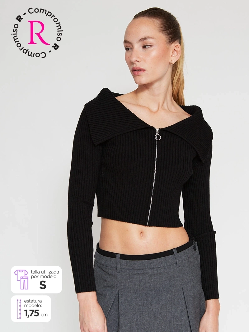 SWEATER MUJER INDEX MANGA LARGA BARDOT - 1