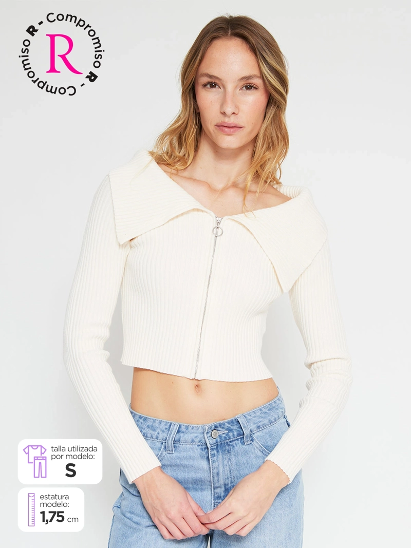 SWEATER MUJER INDEX MANGA LARGA BARDOT - 1
