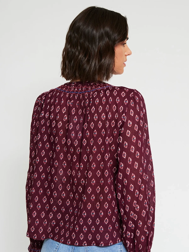 BLUSA MUJER TATIENNE ALGODÓN MANGA LARGA ESTAMPADA - 3