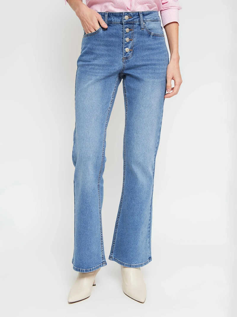 JEANS MUJER MARQUIS ALGODÓN FLARE BOTONES - 2