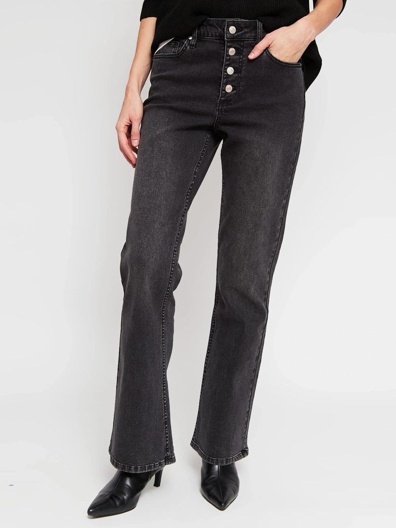 JEANS MUJER MARQUIS ALGODÓN FLARE BOTONES - 2