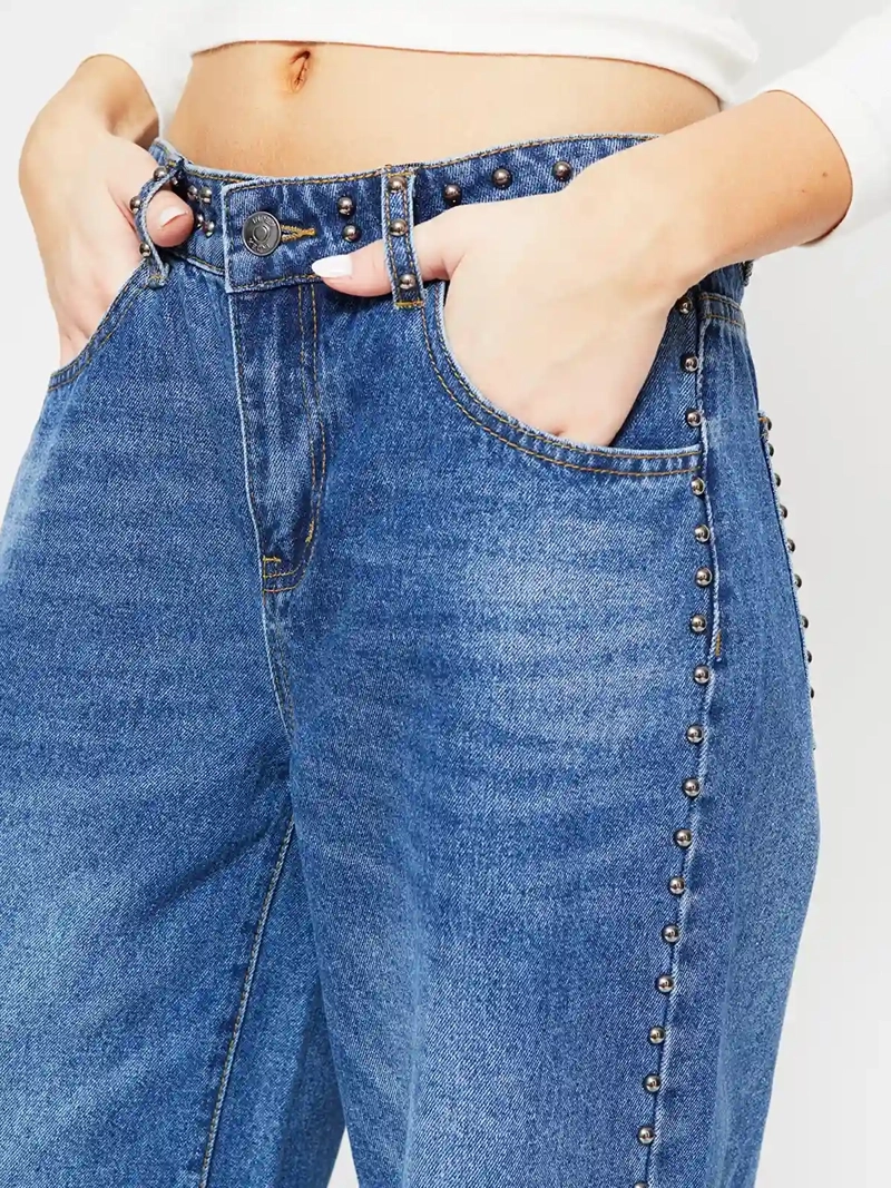 JEANS MUJER INDEX ALGODÓN TACHAS - 4