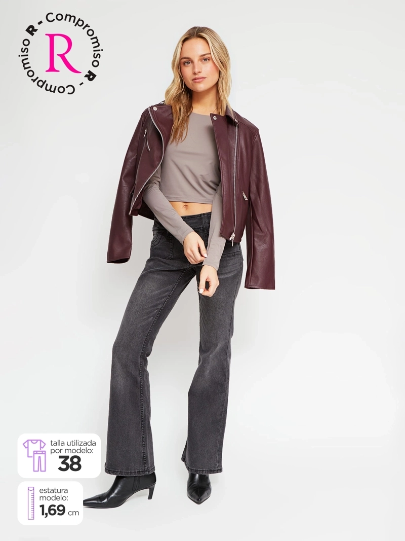 JEANS MUJER INDEX ALGODÓN FLARE - 1