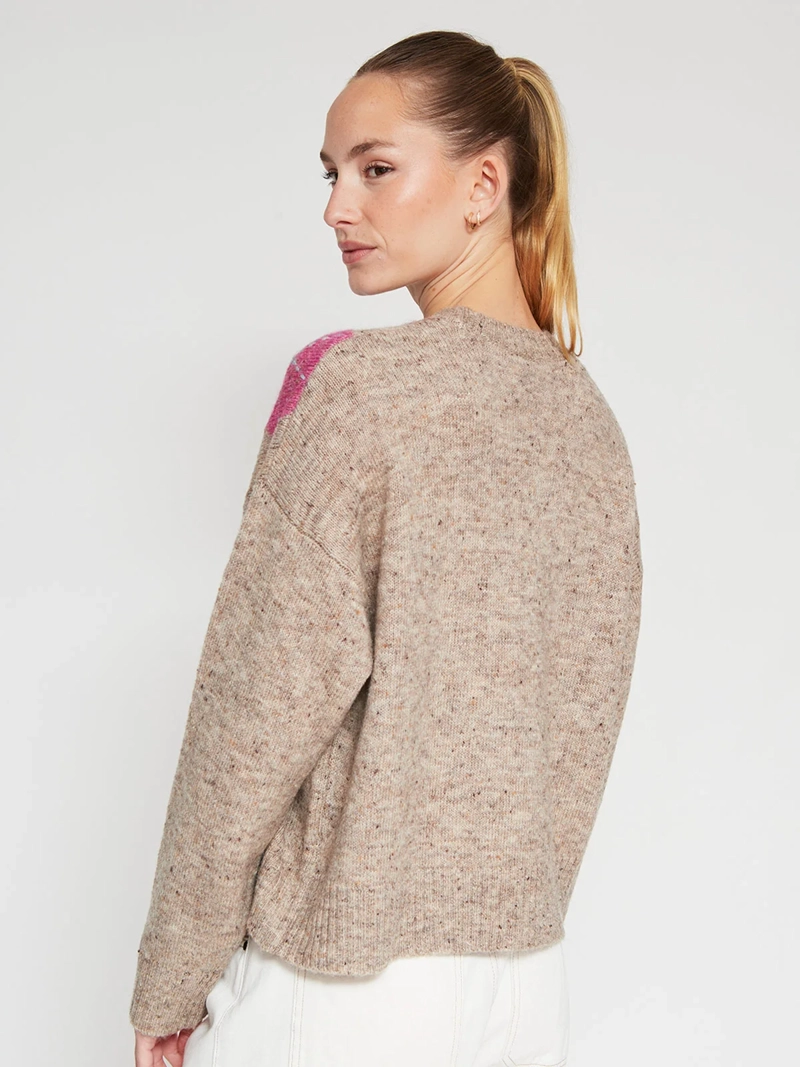 SWEATER MUJER INDEX MANGA LARGA ROMBOS - 2