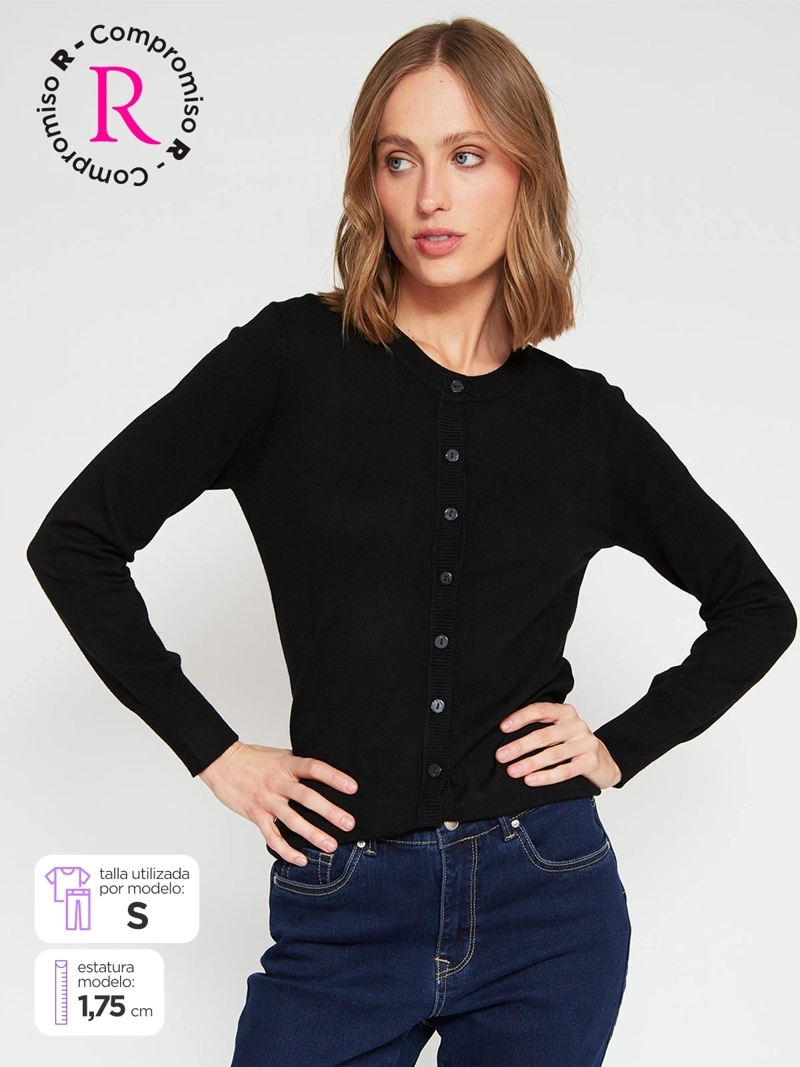 CARDIGAN MUJER MARQUIS CUELLO REDONDO - 1