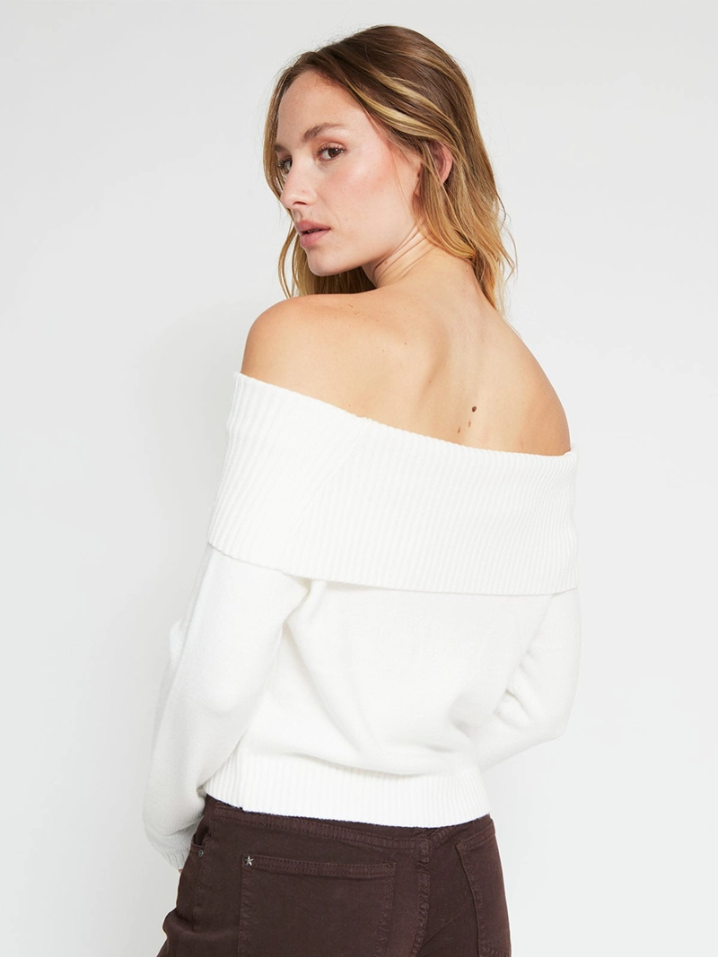 SWEATER MUJER INDEX MANGA LARGA BARDOT - 2