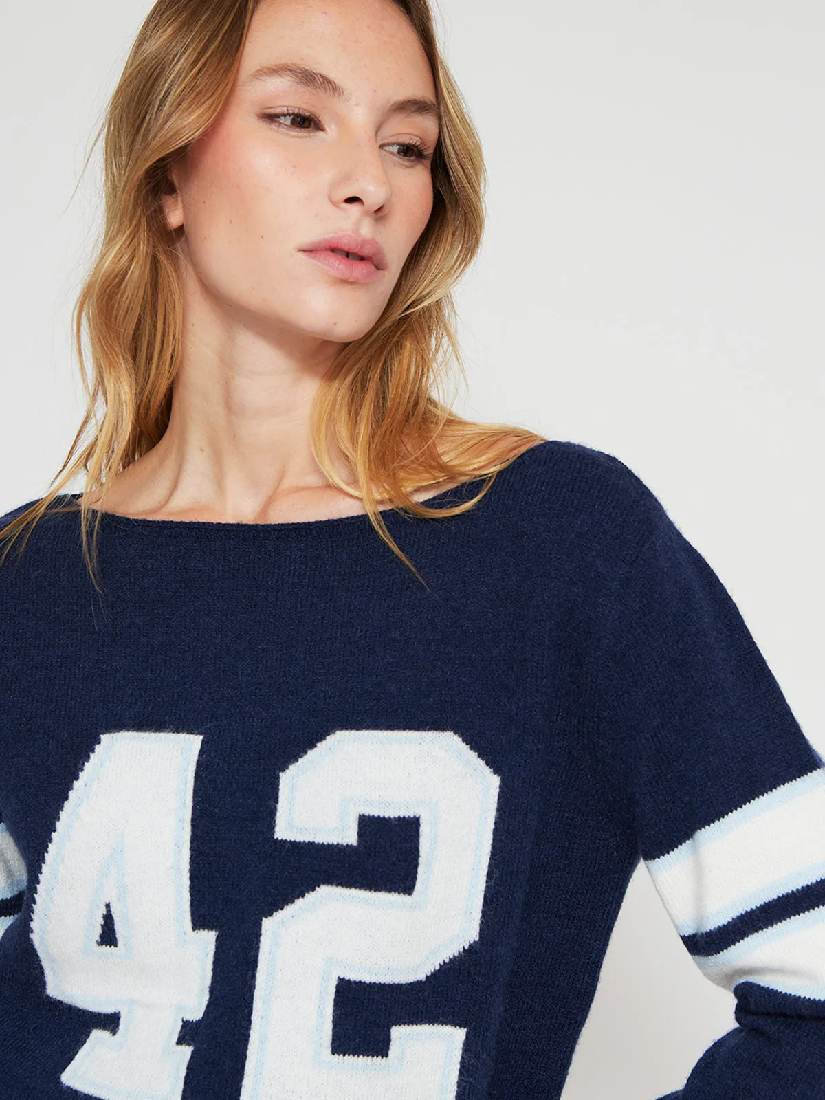 SWEATER MUJER INDEX MANGA LARGA COLLEGE - 3