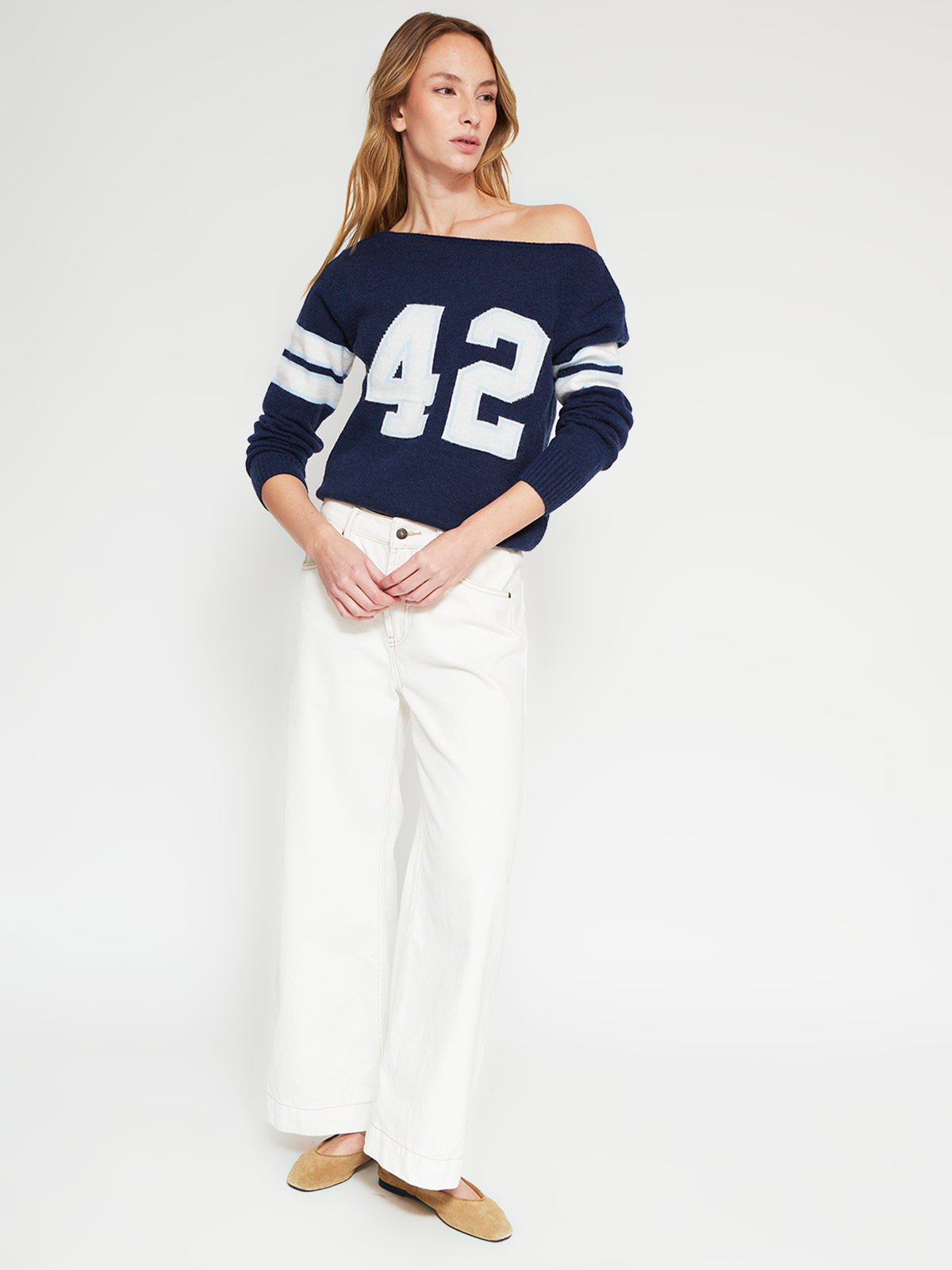 SWEATER MUJER INDEX MANGA LARGA COLLEGE - 4