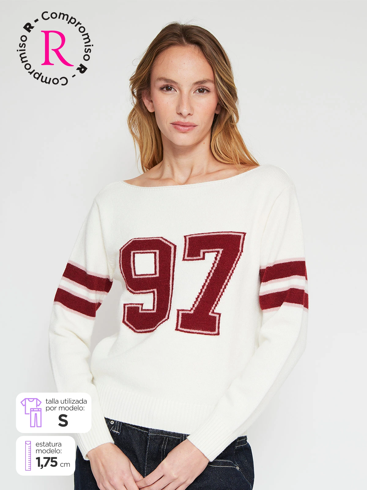 SWEATER MUJER INDEX MANGA LARGA COLLEGE - 1