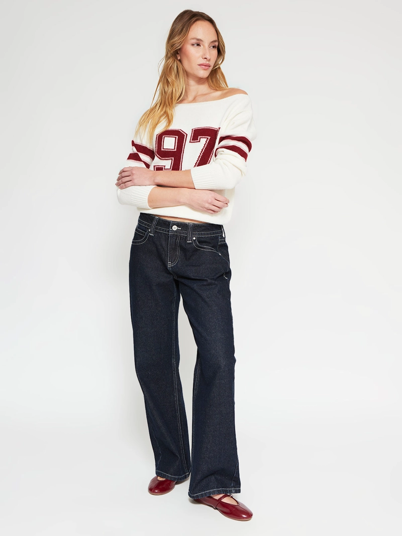 SWEATER MUJER INDEX MANGA LARGA COLLEGE - 4