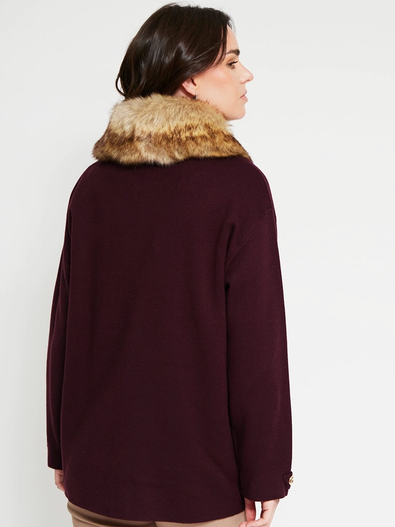 CARDIGAN MUJER CACHAREL CIERRE Y PELOS - 3