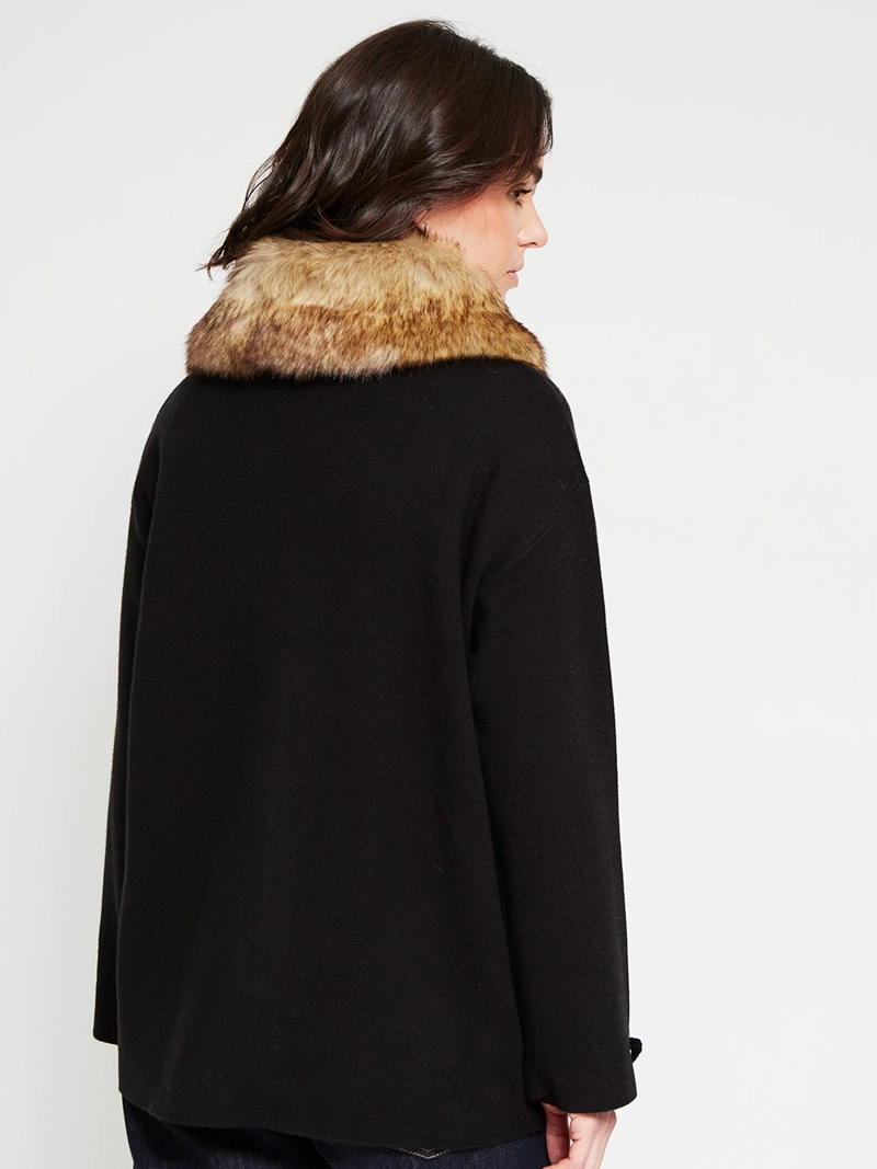 CARDIGAN MUJER CACHAREL CIERRE Y PELOS - 3