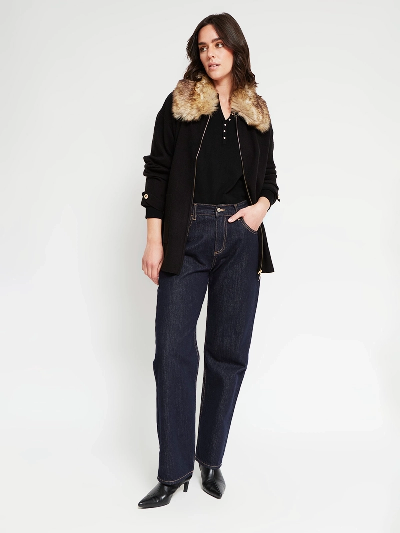 CARDIGAN MUJER CACHAREL CIERRE Y PELOS - 5