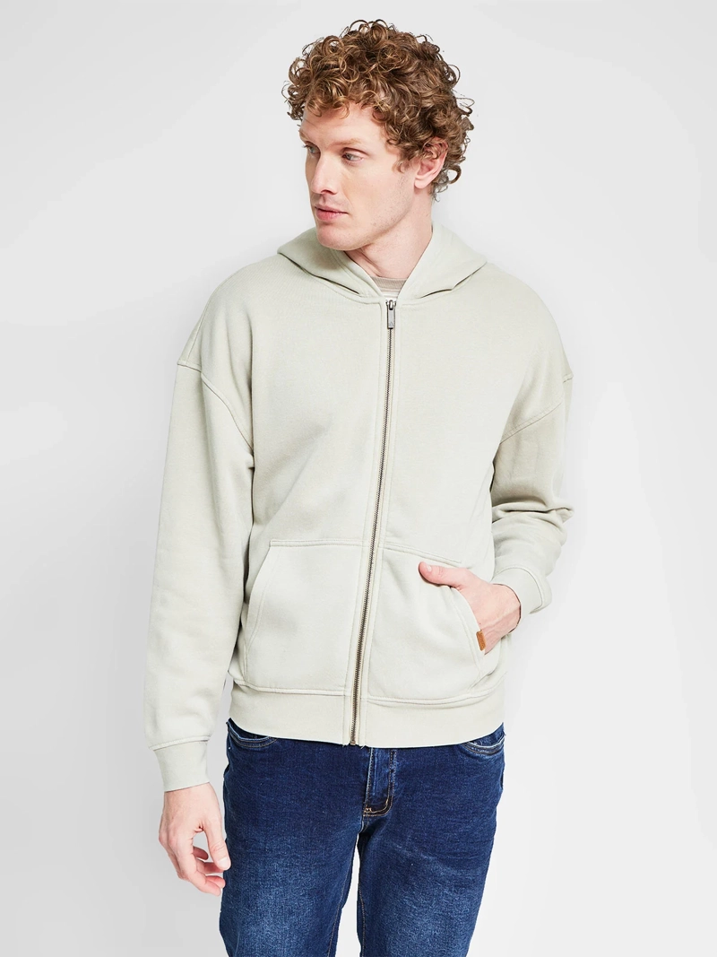 POLERÓN HOMBRE BARBADOS ALGODÓN FULL ZIPPER LAVADO - 1