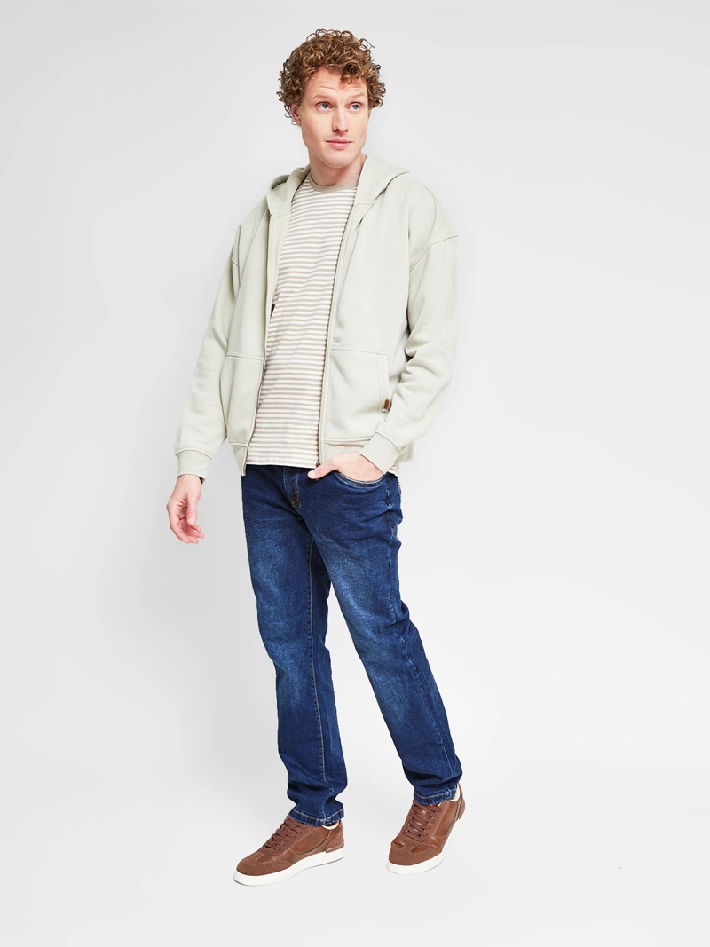 POLERÓN HOMBRE BARBADOS ALGODÓN FULL ZIPPER LAVADO - 4