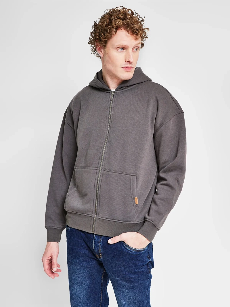 POLERÓN HOMBRE BARBADOS ALGODÓN FULL ZIPPER LAVADO