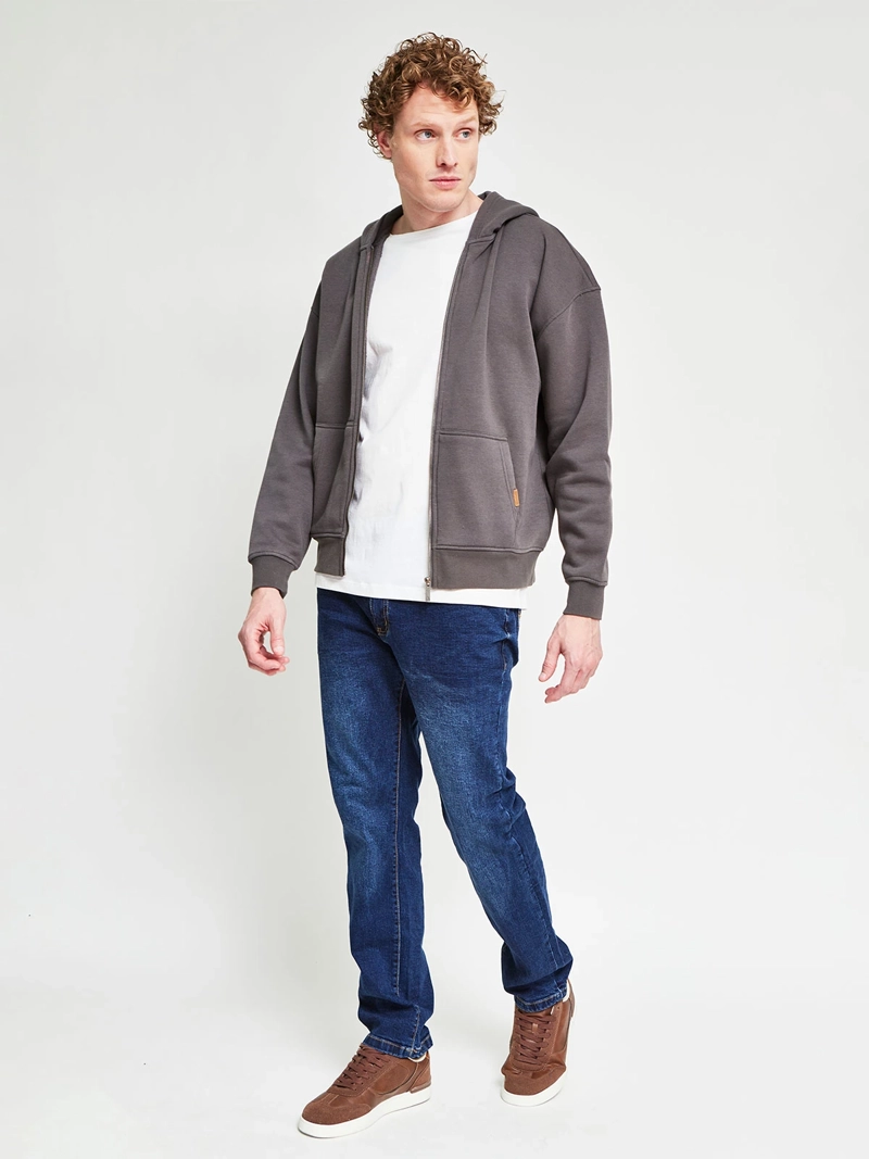 POLERÓN HOMBRE BARBADOS ALGODÓN FULL ZIPPER LAVADO - 4