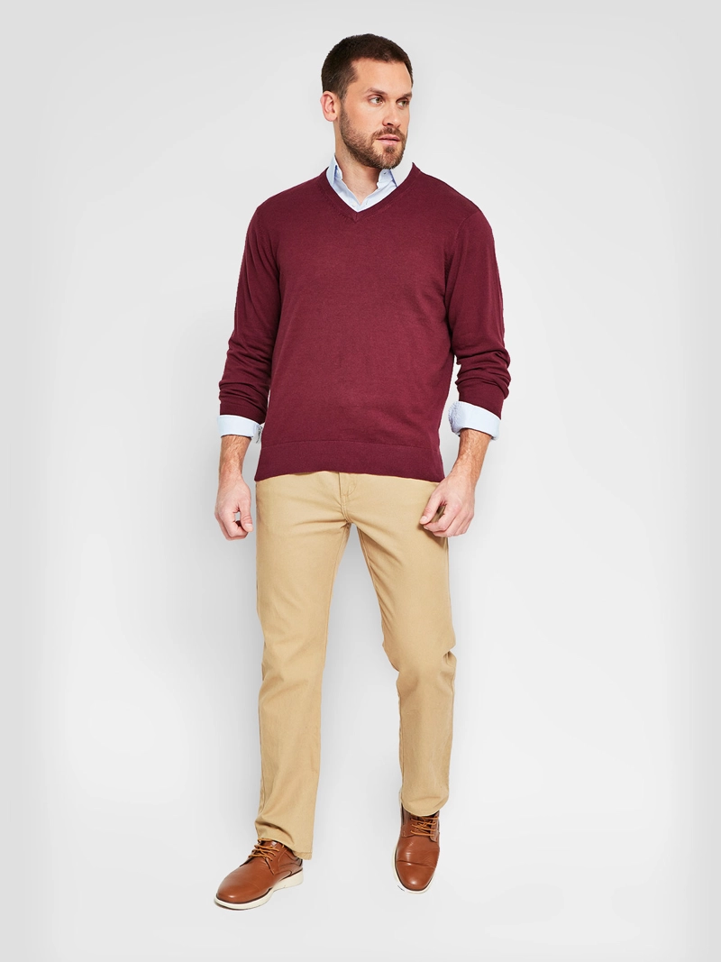 SWEATER HOMBRE KENNETH STEVENS ALGODÓN CUELLO EN V - 4