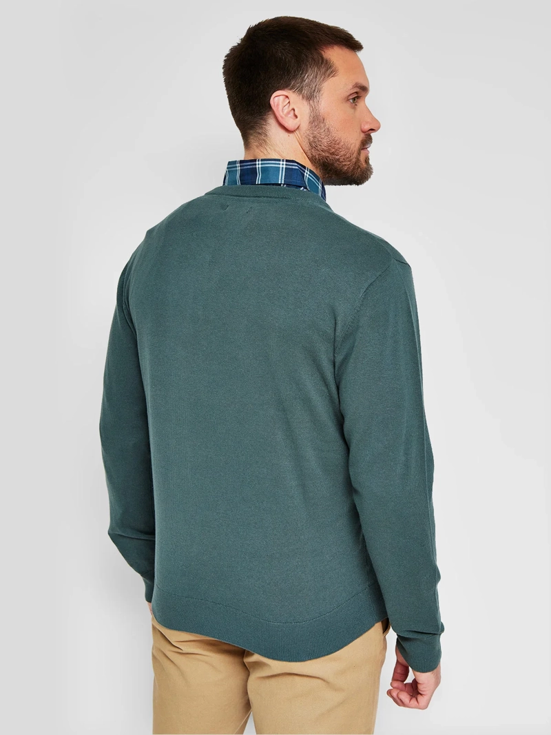 SWEATER HOMBRE KENNETH STEVENS ALGODÓN CUELLO EN V - 2