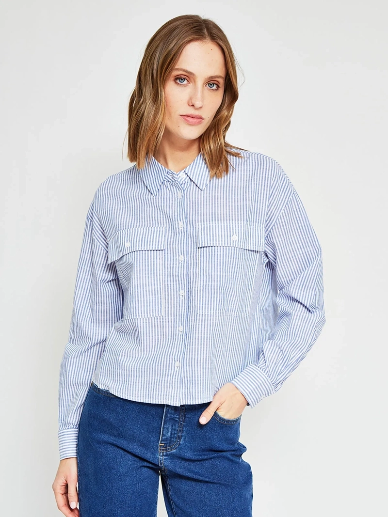 BLUSA MUJER REGATTA ALGODÓN MANGA LARGA CAMISERA - 2