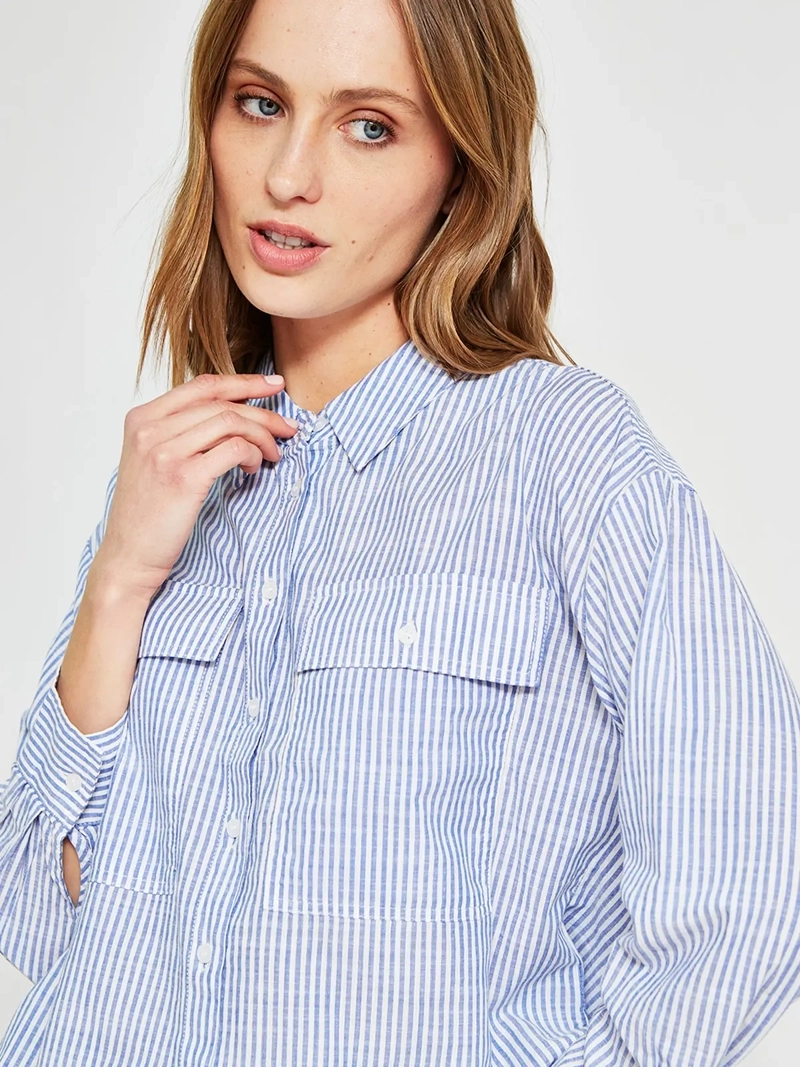 BLUSA MUJER REGATTA ALGODÓN MANGA LARGA CAMISERA - 4