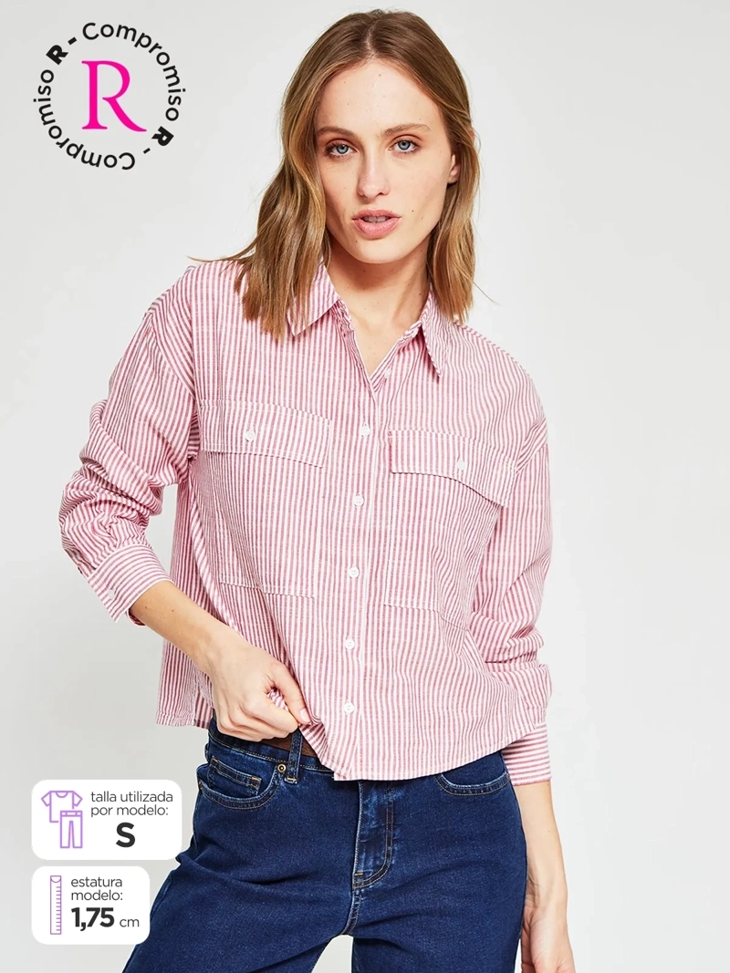 BLUSA MUJER REGATTA ALGODÓN MANGA LARGA CAMISERA - 1