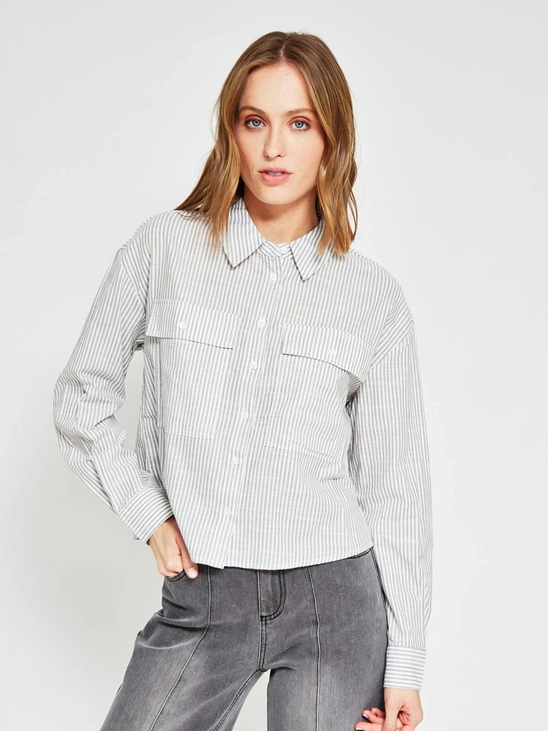 BLUSA MUJER REGATTA ALGODÓN MANGA LARGA CAMISERA - 2