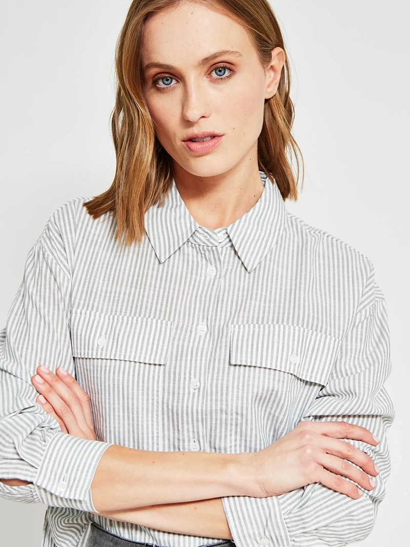 BLUSA MUJER REGATTA ALGODÓN MANGA LARGA CAMISERA - 4