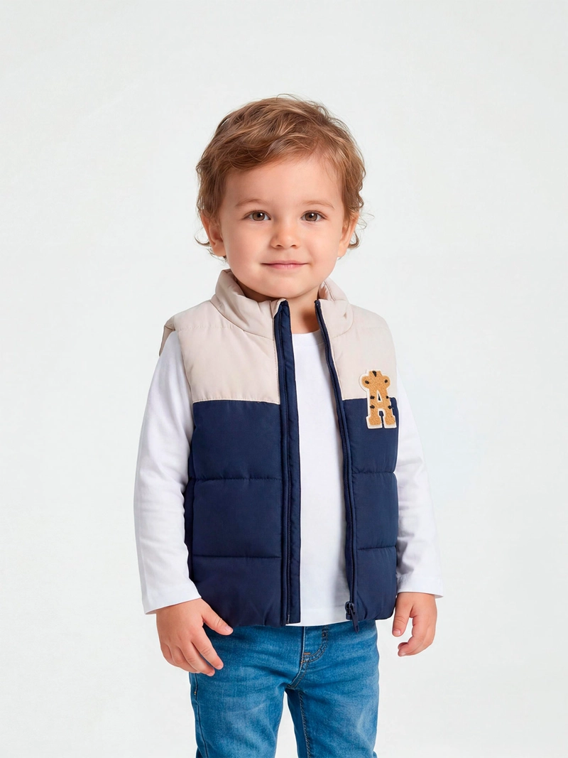 PARKA NIÑO BABY HARVEST SIN MANGAS BICOLOR - 1