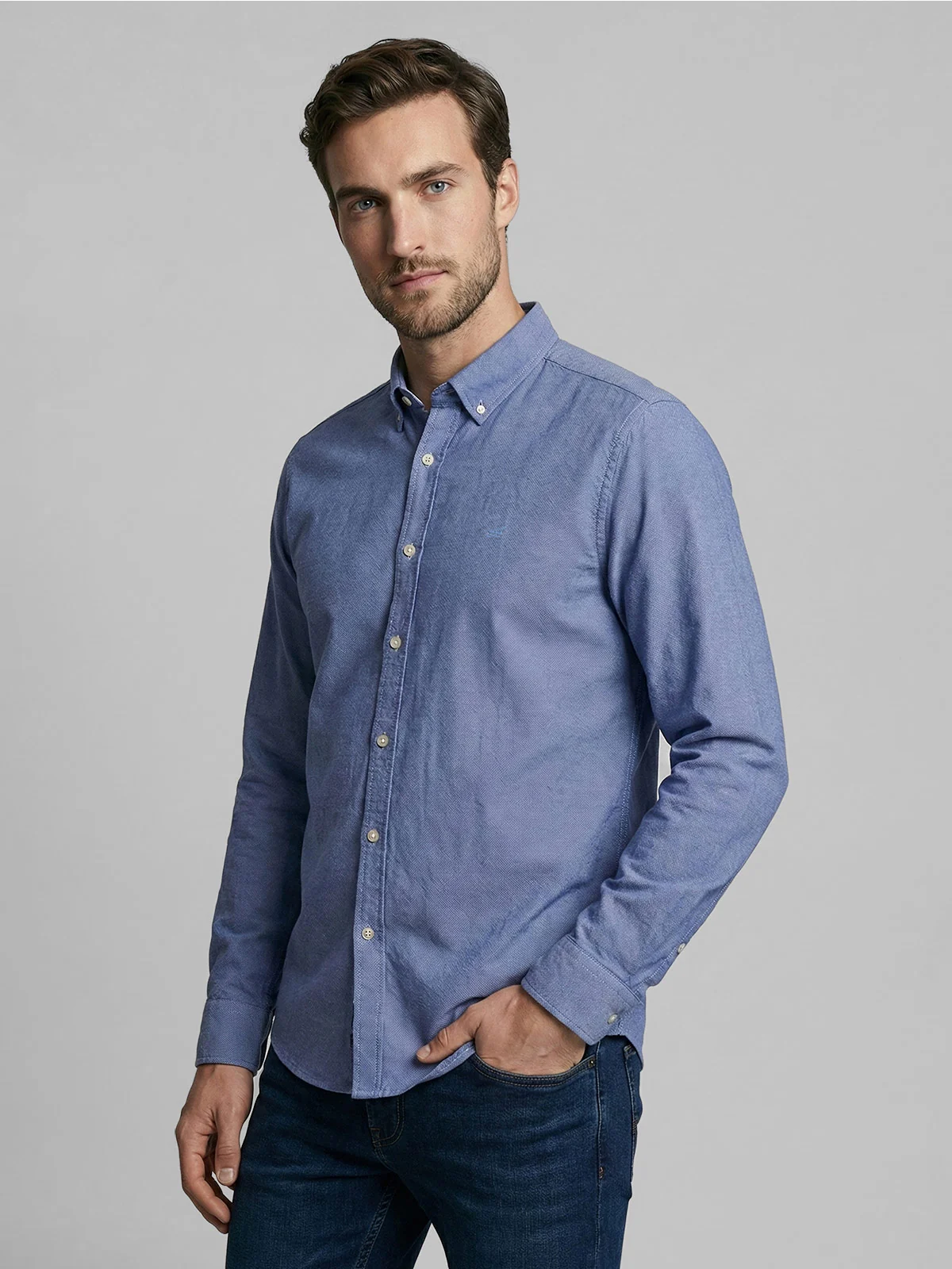 CAMISA HOMBRE FEROUCH ALGODÓN MANGA LARGA - 1