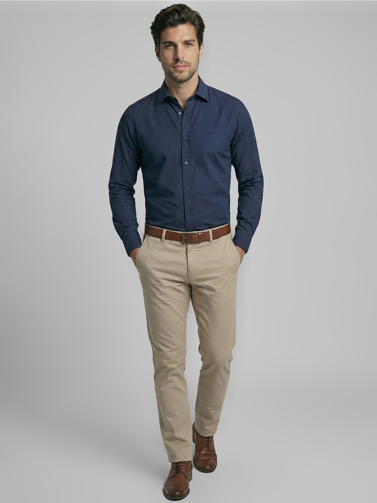 CAMISA HOMBRE FEROUCH ALGODÓN MANGA LARGA - 4