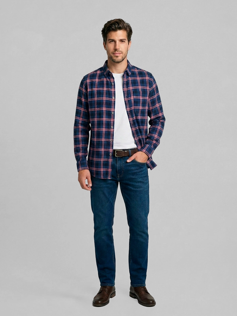 CAMISA HOMBRE FEROUCH ALGODÓN MANGA LARGA - 4