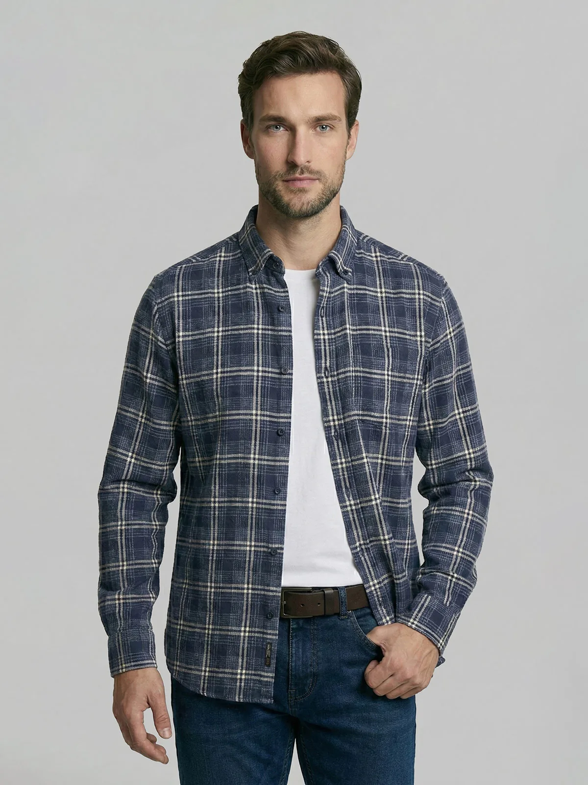 CAMISA HOMBRE FEROUCH ALGODÓN MANGA LARGA - 1