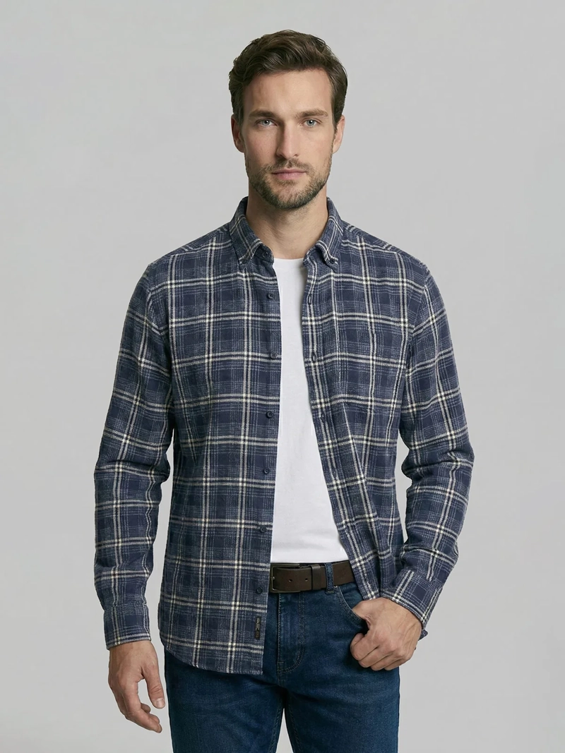 CAMISA HOMBRE FEROUCH ALGODÓN MANGA LARGA - 1