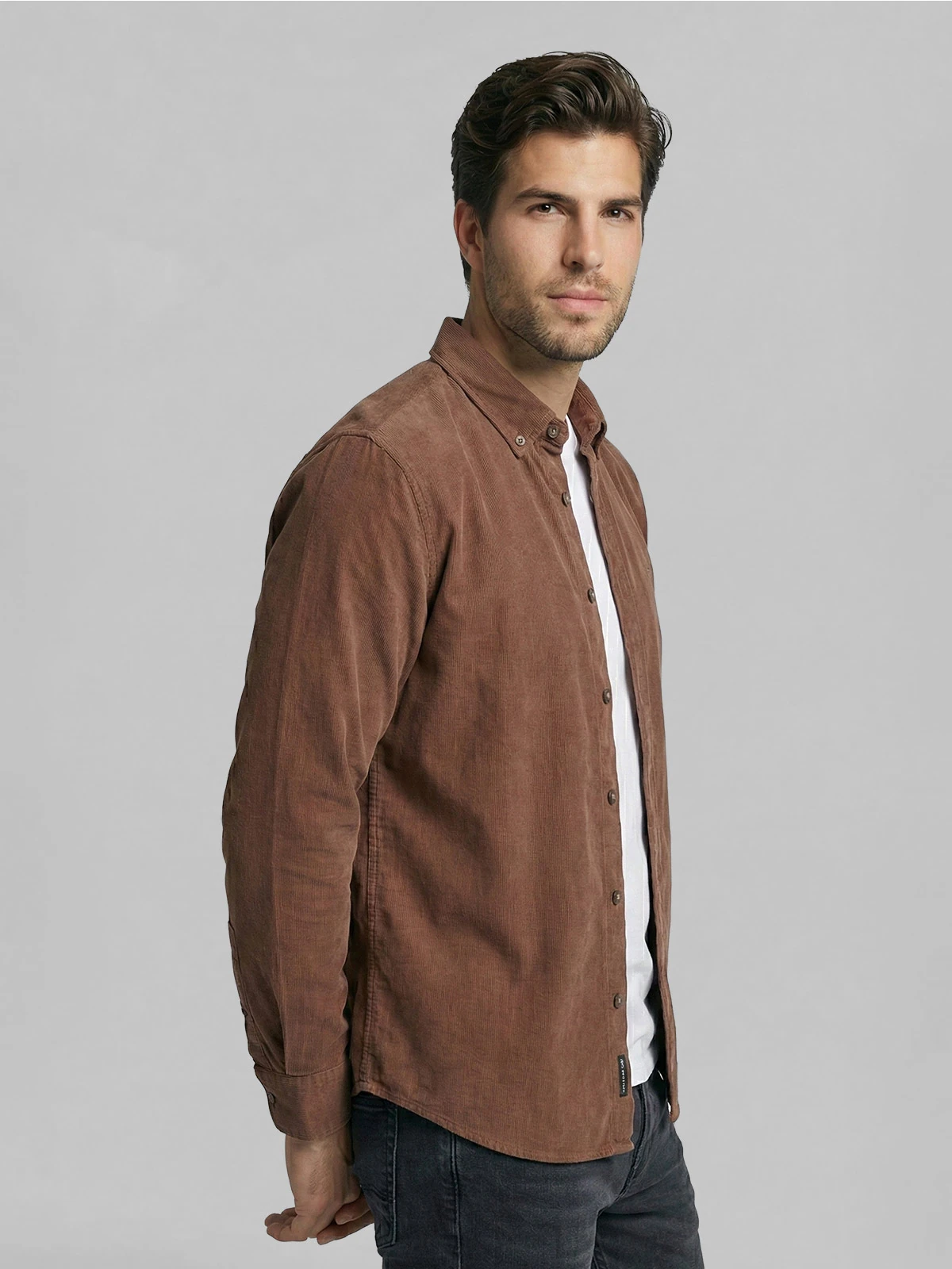 CAMISA MANGA LARGA HOMBRE FEROUCH SPORT OXFORD LISTADA - 2