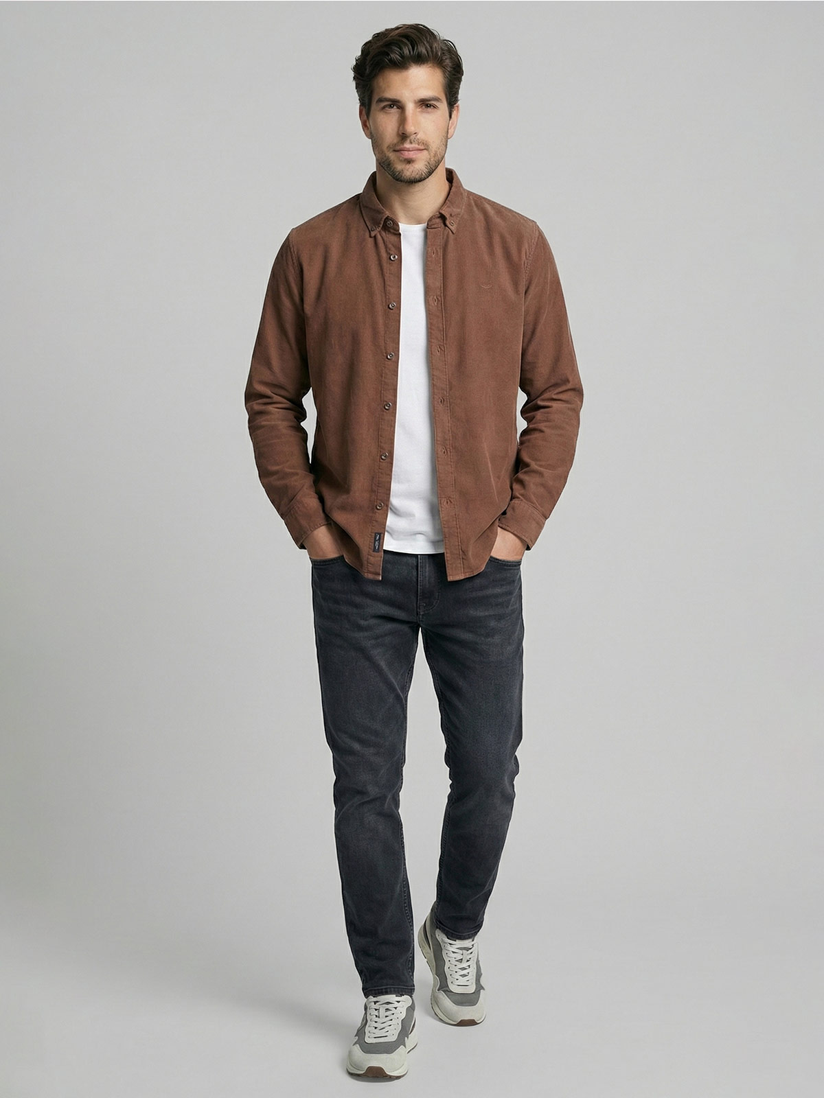 CAMISA MANGA LARGA HOMBRE FEROUCH SPORT OXFORD LISTADA - 4