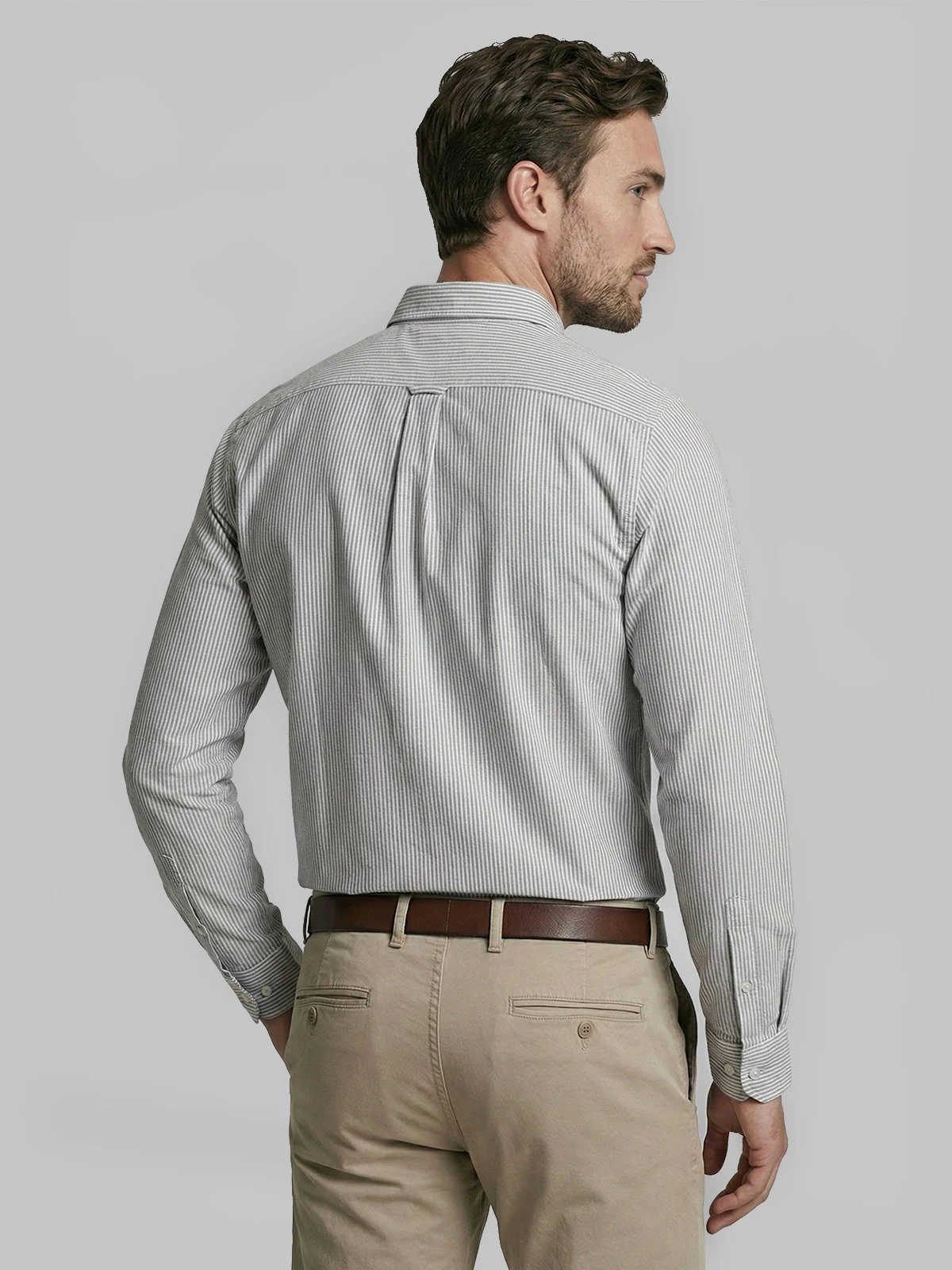 CAMISA MANGA LARGA HOMBRE FEROUCH SPORT OXFORD LISTADA - 2