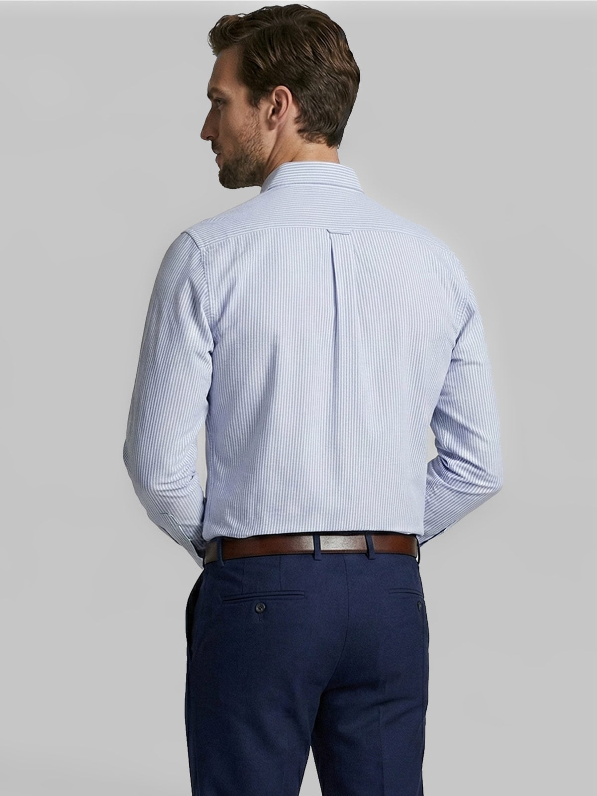 CAMISA MANGA LARGA HOMBRE FEROUCH SPORT OXFORD LISTADA - 2