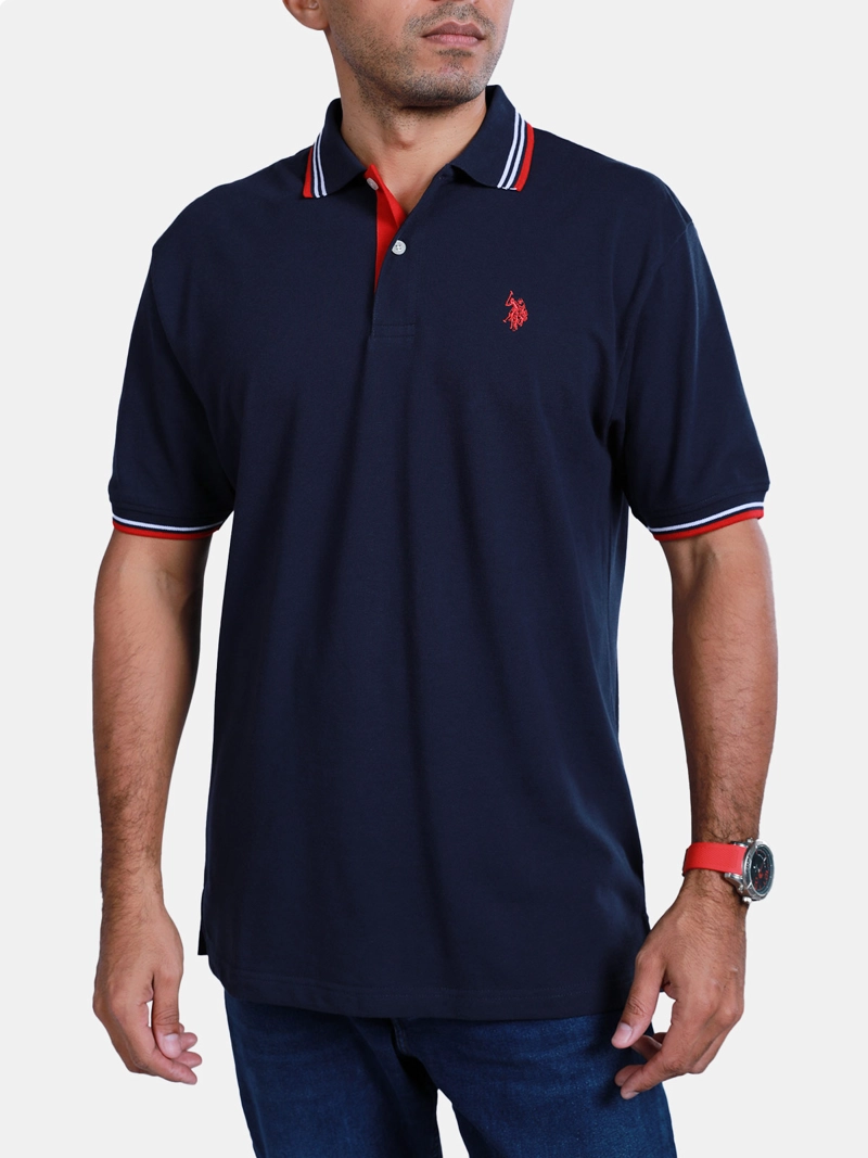 POLERA MANGA CORTA HOMBRE US POLO ASSN  - 1