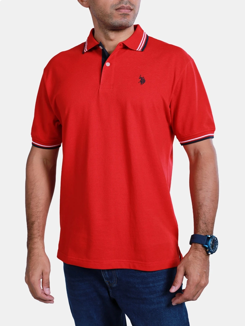 POLERA MANGA CORTA HOMBRE US POLO ASSN  - 1