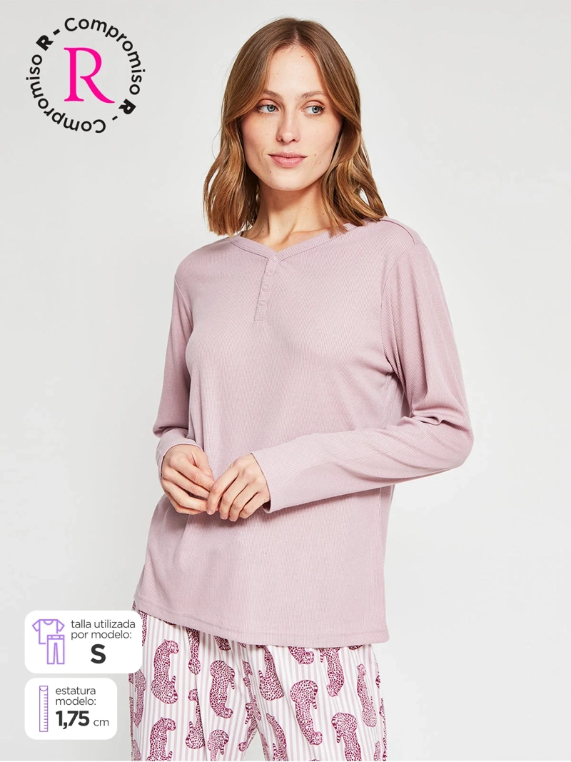 TOP PIJAMA MUJER MARQUIS MANGA LARGA - 1