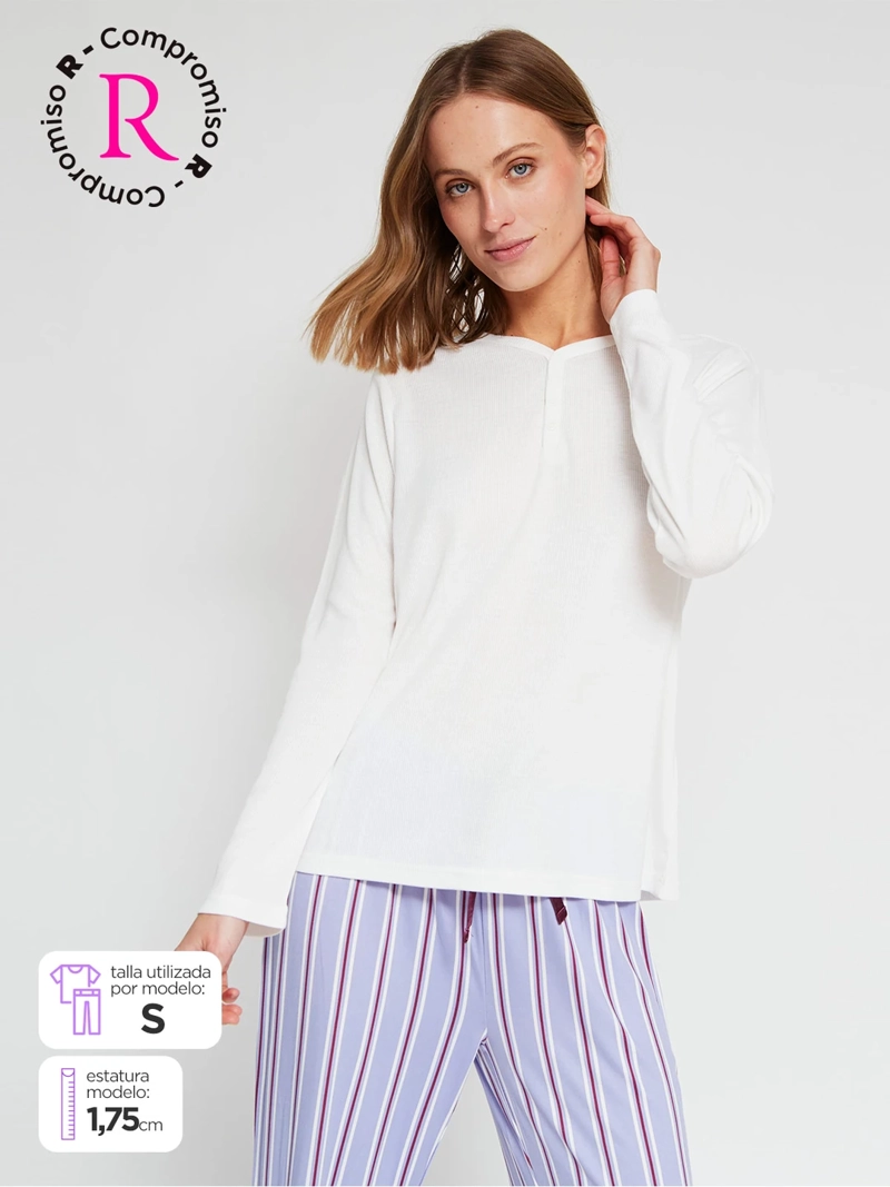 TOP PIJAMA MUJER MARQUIS MANGA LARGA - 1