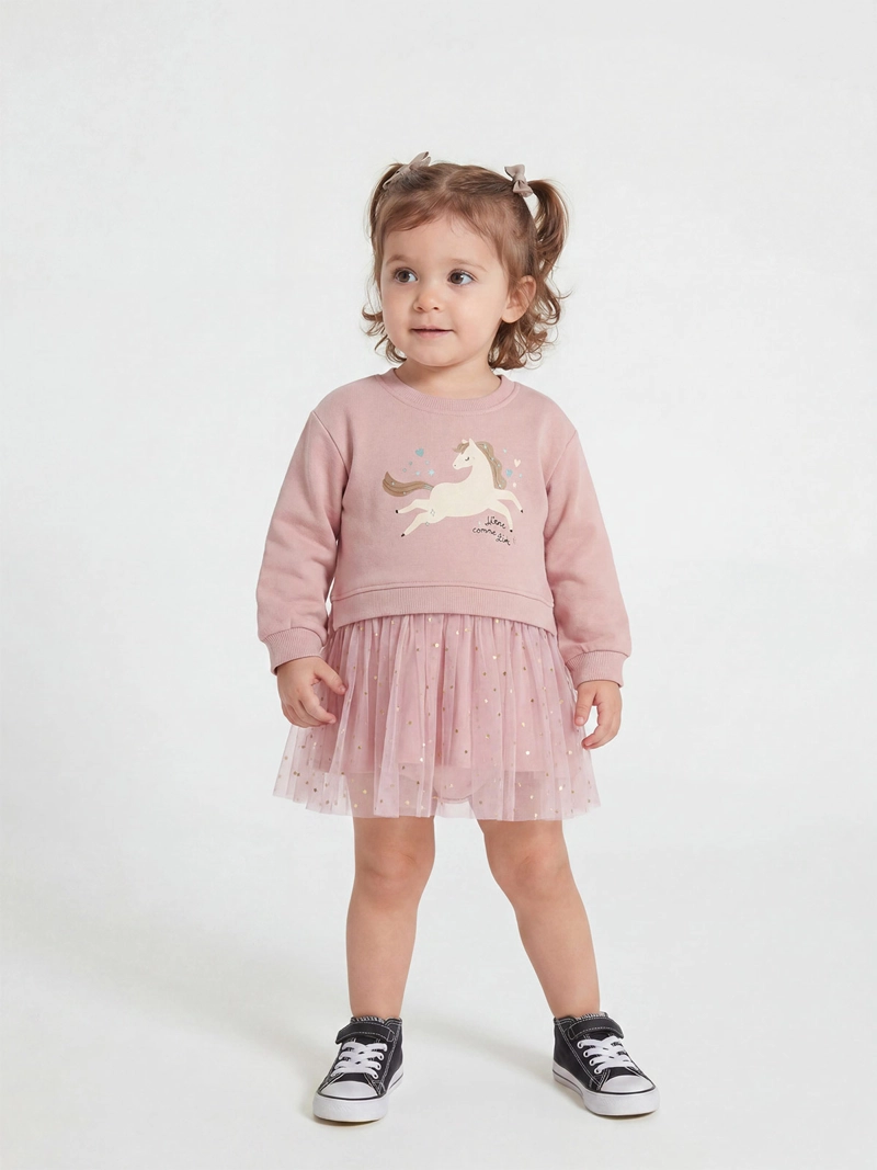 POLERÓN NIÑA BABY HARVEST CON FALDA TUL - 1
