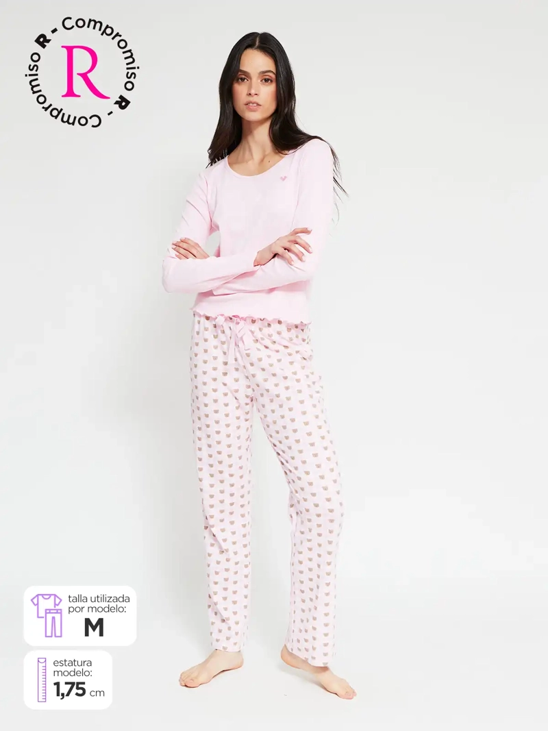 PIJAMA MUJER INDEX ALGODÓN RECTO - 1