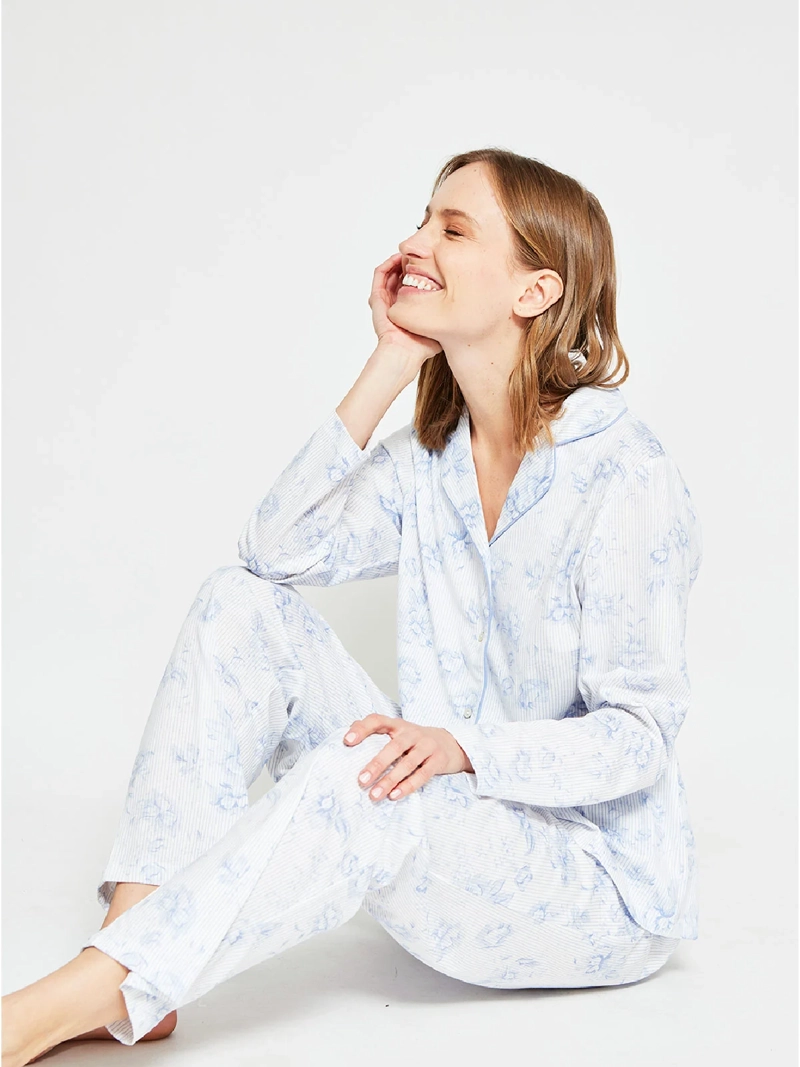 PIJAMA MUJER AZIZ MANGA LARGA - 4