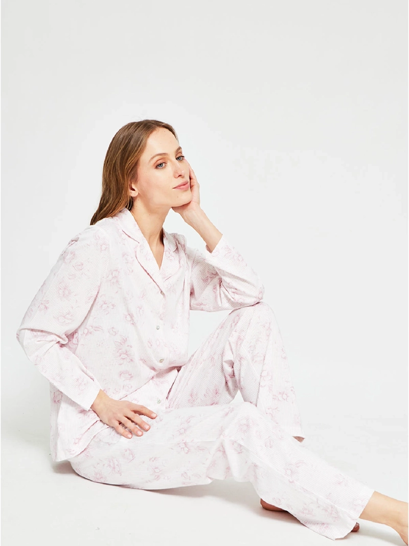PIJAMA MUJER AZIZ MANGA LARGA - 4