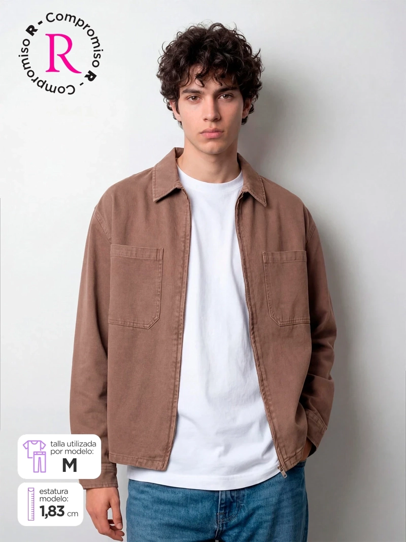 SOBRECAMISA HOMBRE INDEX ALGODÓN DENIM - 1