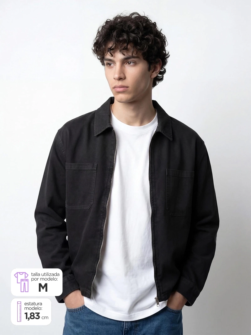 SOBRECAMISA HOMBRE INDEX ALGODÓN DENIM - 1