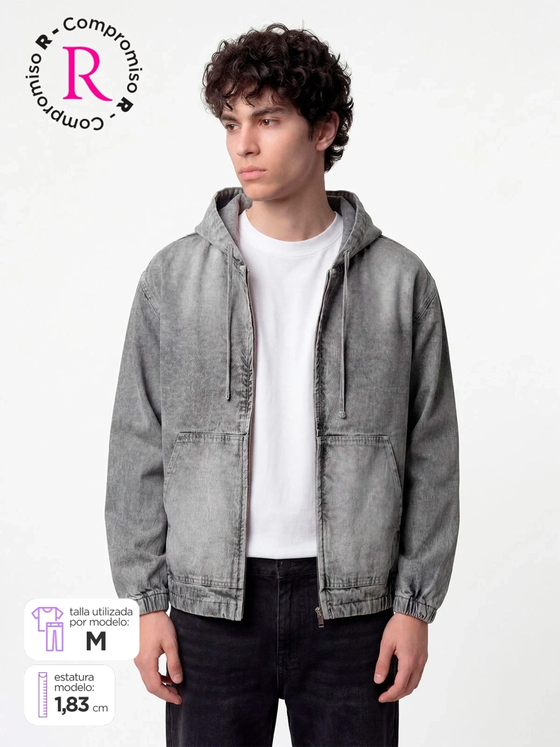 CHAQUETA HOMBRE INDEX ALGODÓN DENIM GORRO - 1