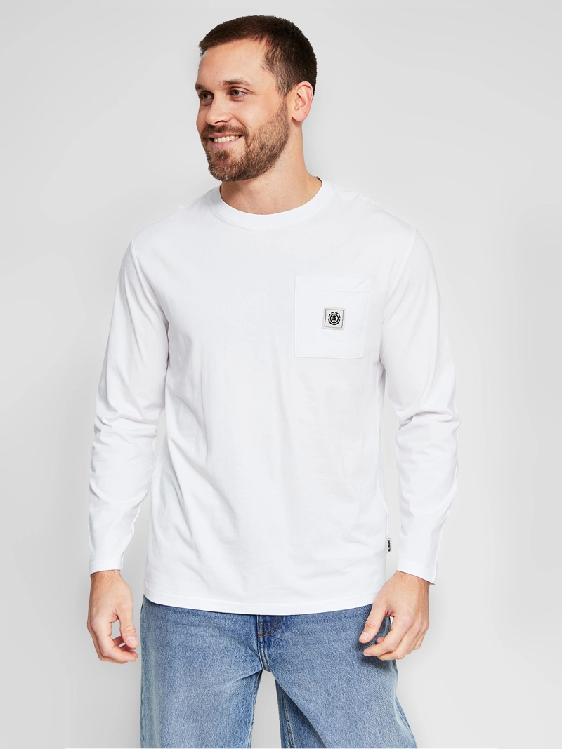 POLERA HOMBRE ELEMENT ALGODÓN MANGA LARGA BOLSILLO - 1